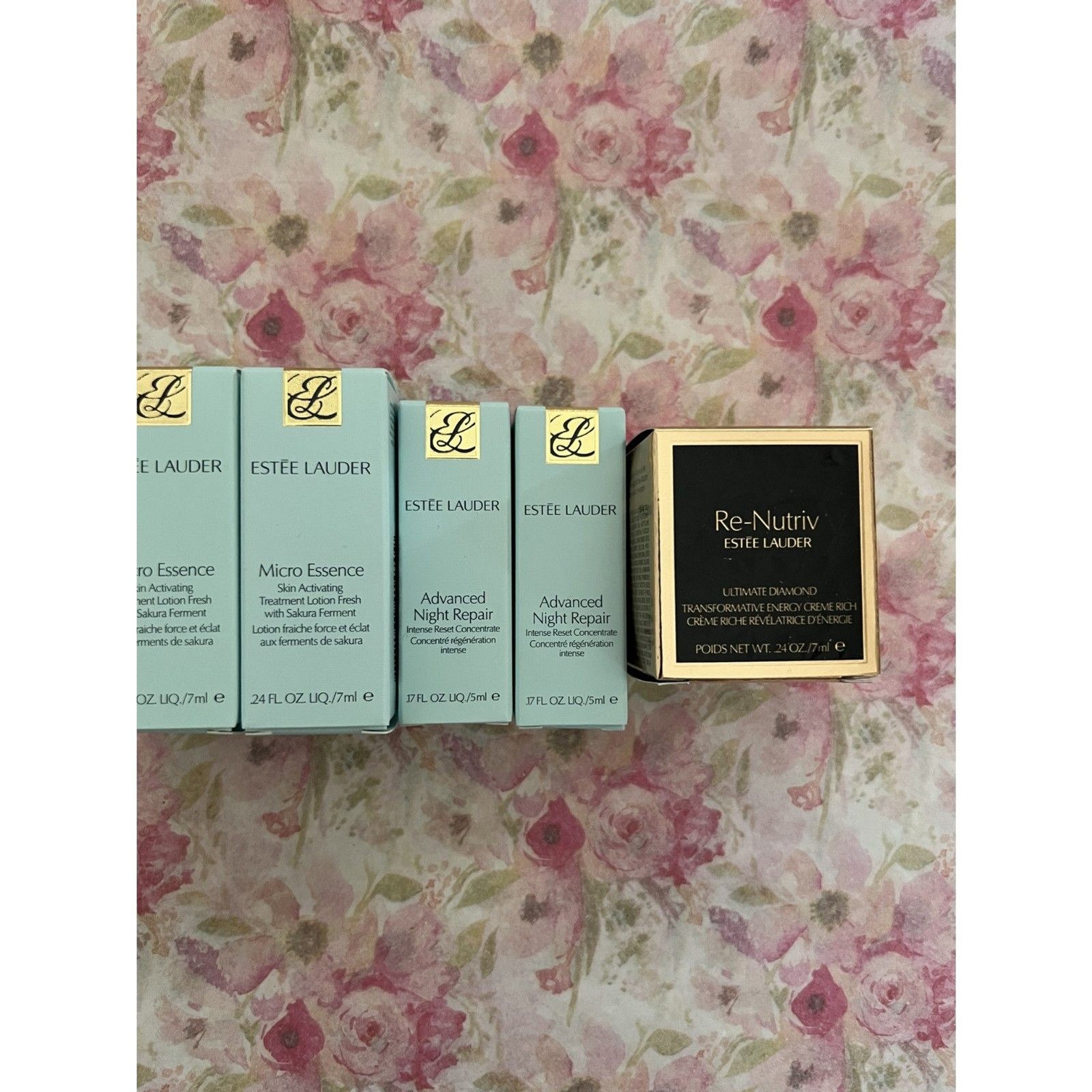 Estée Lauder RE-NUTRIV 0.5 oz Micro Essence .24 oz Advanced Night Repair 0.5 oz