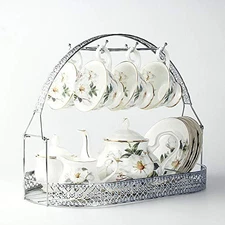 Mug Holder Coffee Cup Holder Stand Dishes Organizer Wrought Iron Mug Drainer ...