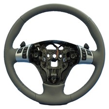 Gm Oem Titanium Leather Steering Wheel W Tap Shift 25898304 For 08 Chevy Malibu