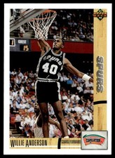 1991-92 Upper Deck Willie Anderson San Antonio Spurs #282