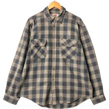 Vintage 90'S Levi's long-sleeved cotton plaid shirt men's size XL