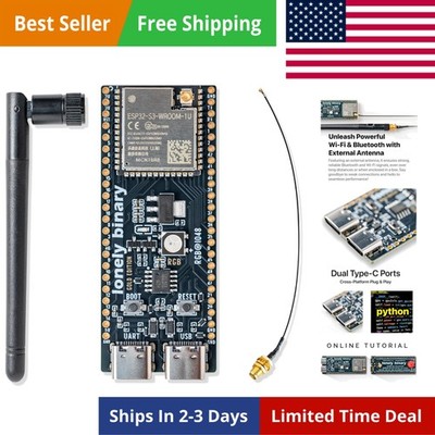 S3 Development Board Gold Edition 16MB Flash 8MB PSRAM Dual USB-C IPEX Antenn...