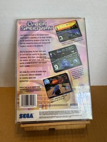 Cyber Speedway Sega Saturn 1995 USA CIB Manual Registration Card Damaged Case