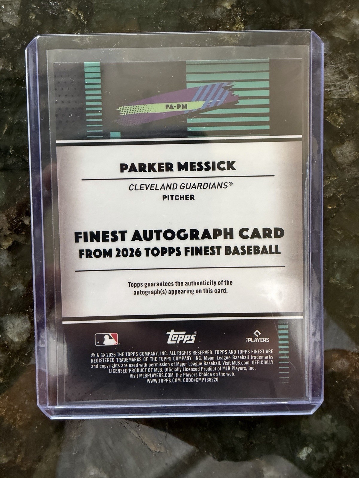 2026 Topps Finest Parker Messick Auto True Blue Refractor RC OnCard Auto #80/150 view 2
