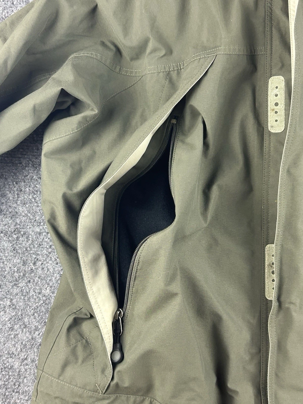 Vintage Patagonia Jacket Men M Olive Liquid Sky Hooded Goretex Rain Parka Y2K - product detail image 13