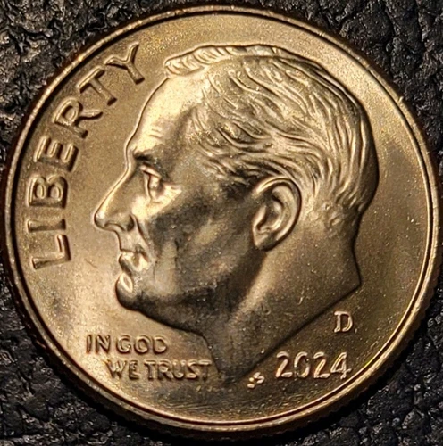 Uncirculated Low Mintage 2024 D Roosevelt Dime. Free Shipping.