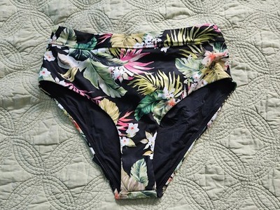 Rip Curl Tropical Floral Bathing Suit Bottom Size M Foldover Hipster