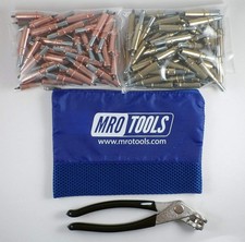 50 1/8  50 3/16 Cleco Fasteners  Cleco Pliers w/Mesh Carry Bag K4S100-1 