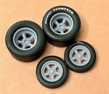 1/24 Scale: 17/15-inch  Torq Thrust D  Wheels W/Drag Slicks; Resin