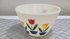 Vintage Fire-King Tulip Theme Mixing Bowl - 9.5" 9 1/2 inch