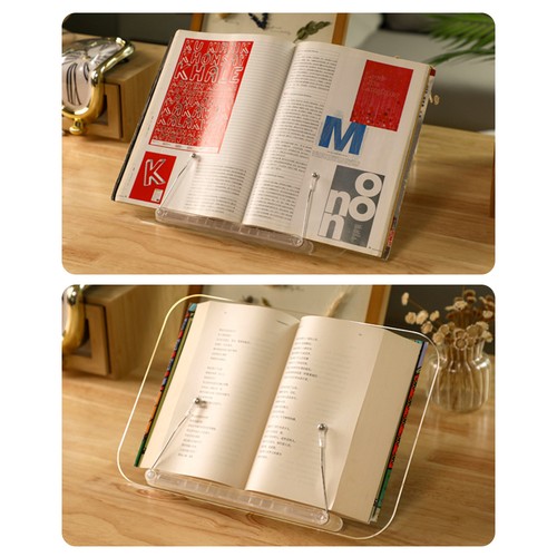 (R23) Soporte para libros de escritorio soporte de lectura acrílico soporte para libros transparente para cocinar TDW - Imagen 3 de 12