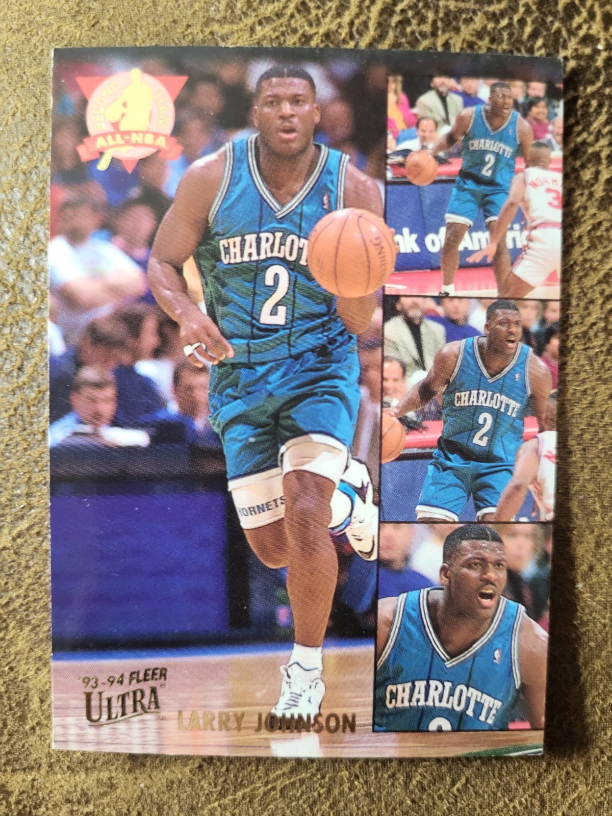 1993-94 Fleer Ultra All NBA Third Team Larry Johnson #8 of 14 Insert Card