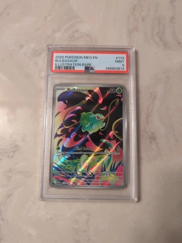 2025 POKEMON MEG EN-MEGA EVOLUTION ILLUSTRATION RARE #133 BULBASAUR PSA 9