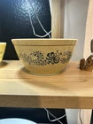 Vintage Pyrex HOMESTEAD # 402 Mixing Bowl - Beige Blue Pattern 1-1/2 quart