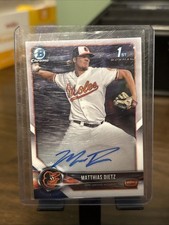 2018 Bowman Chrome MATTHIAS DIETZ ROOKIE AUTO #CPA-MD Orioles
