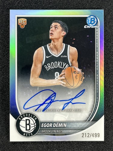 2025-26 Topps Bowman Chrome Egor Demin #BCA-ED Refractor Rookie RC Auto /499