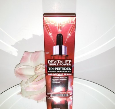 Loreal Revitalift Triple Power Tri-Peptides Age-Defying Serum Vit. C + HA 1oz
