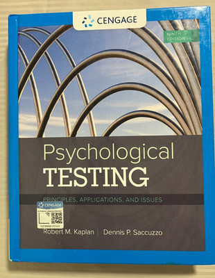 Psychological Testing: Principles, Applications, and Issues