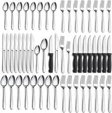 48 Pcs Silverware Set for 8 Stainless Steel Flatware Cutlery Kitchen Utensil New