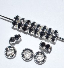 100 5mm Rhinestone Rondelles Spacer Beads Color Crystal W In USA - CRW