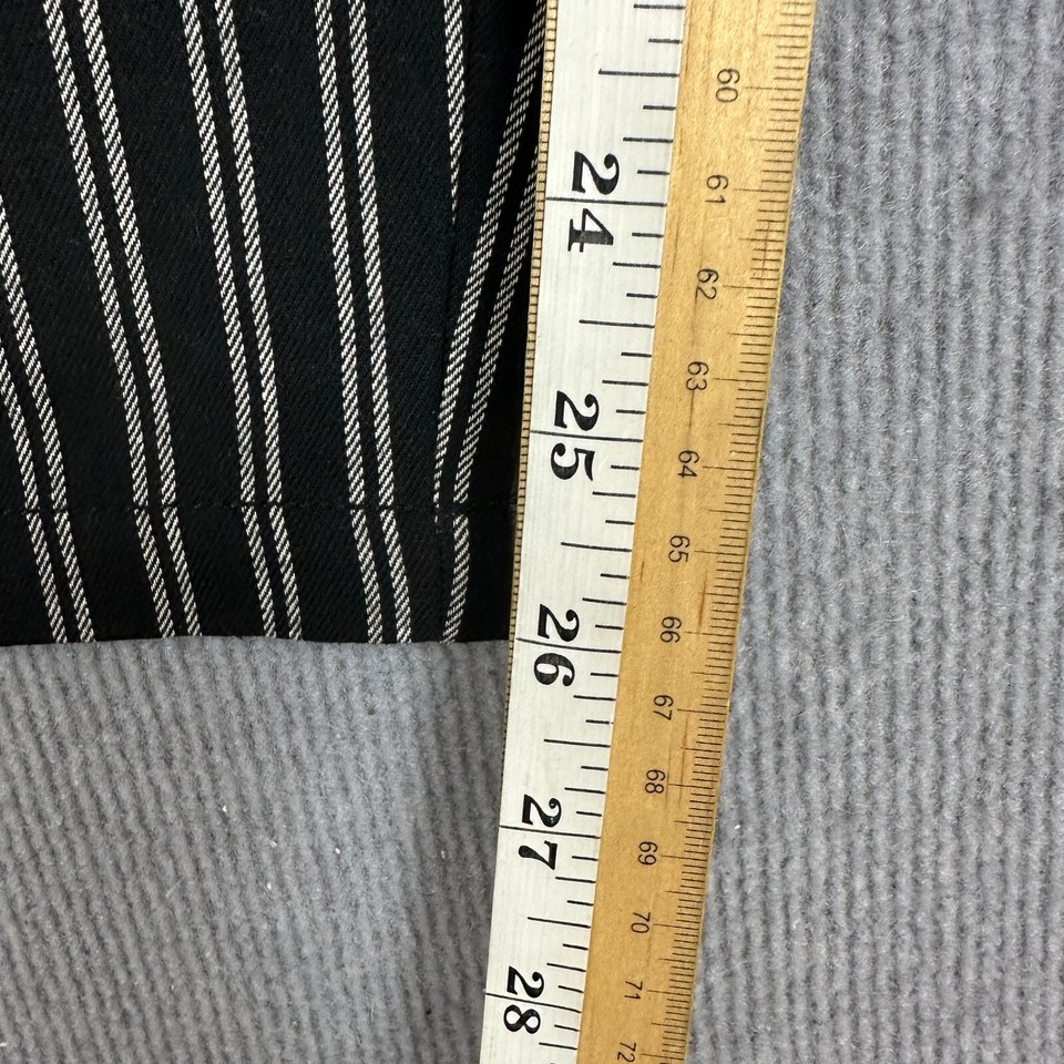 Black Friday Pants Mens 34 W32xL26 Black White Striped Cargo Organic