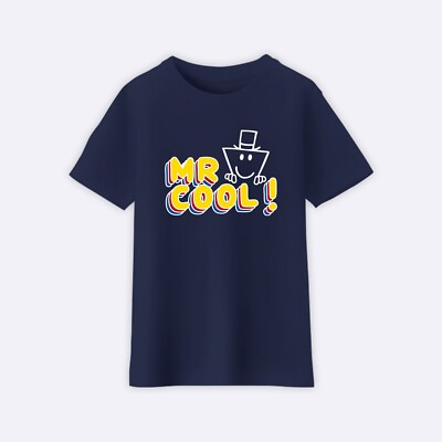 Kinder T-Shirt Kurzarm Dunkelblau MR COOL, 100 % Baumwolle, Rundhals