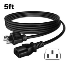 5ft UL AC Power Cord Cable For Samsung LN26A450C1D LN26A450C1DXZA 26" HD TV Lcd