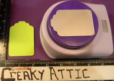 TAG LABEL SCALLOPED 1 3/4 X 2 3/4 INCH PAPER PUNCH MARVY UCHIDA CREAKYATTIC