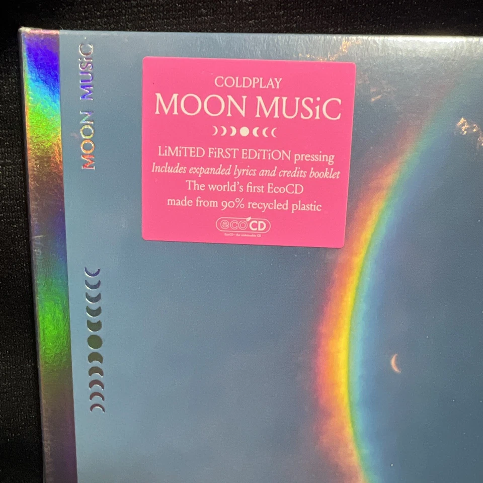 Coldplay Moon Music *SIGNED* CD Limited First Edition First Eco Rainbow EcoCD - Image 2 of 4
