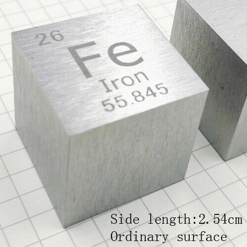 Element Fe ≥ 99.99% Ferrum Iron Metal Cube Collection Length 10 mm 1 inch 2.54cm - Picture 15 of 16