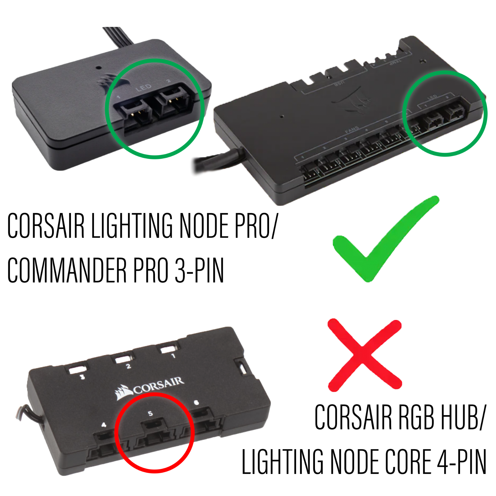 Corsair Lighting PRO/Commander Pro/LS100 RGB Adapter (100cm)