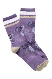 SmartWool-Blossom-Bitty-Wool-Blend-Crew-Socks-Lilac-Comfort-Style-Sz-Medium-NWT