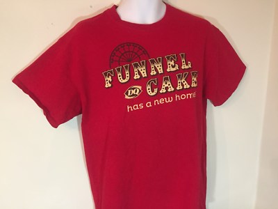 DQ DAIRY QUEEN FUNNEL CAKE -T-Shirt Men/Women -RED  L-   k