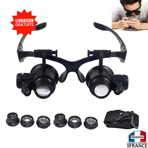 loupe de bijoutier maquettiste puissante lentille avec leds