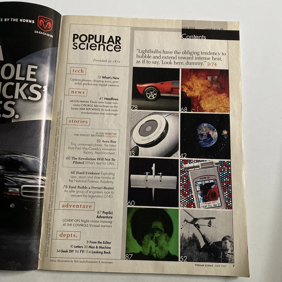 2003 June Popular Science Magazine, Future Of Unmanned Aviation (CP263) — 第 2/3 张图片