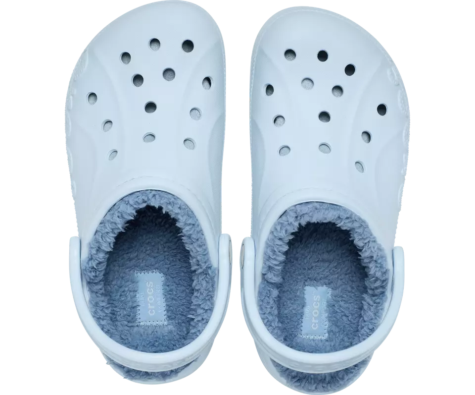 Crocs Kids Baya Lined Clog – Warm Fuzzy Slippers, Indoor/Outdoor, Heel Strap - Image 3 of 4