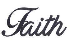 Letrero de arte de palabras de fe hogar decoración cristiana colgante de pared tipografía de escritura cursiva