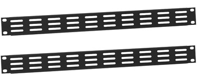 2x 1 HE U Frontplatte 19° m. Lüftung Entlüftungsblende Lüftungsblende Rackblende