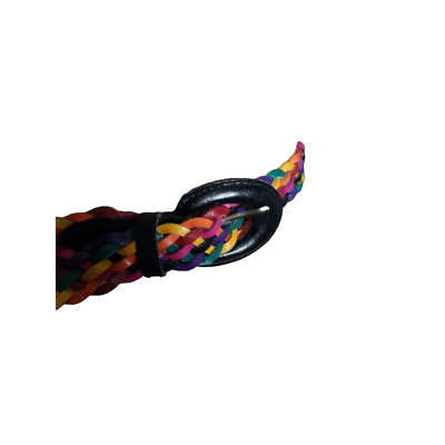 MultiColored Woven Braided Leather Belt Boho Cute Colorful  display picture 1