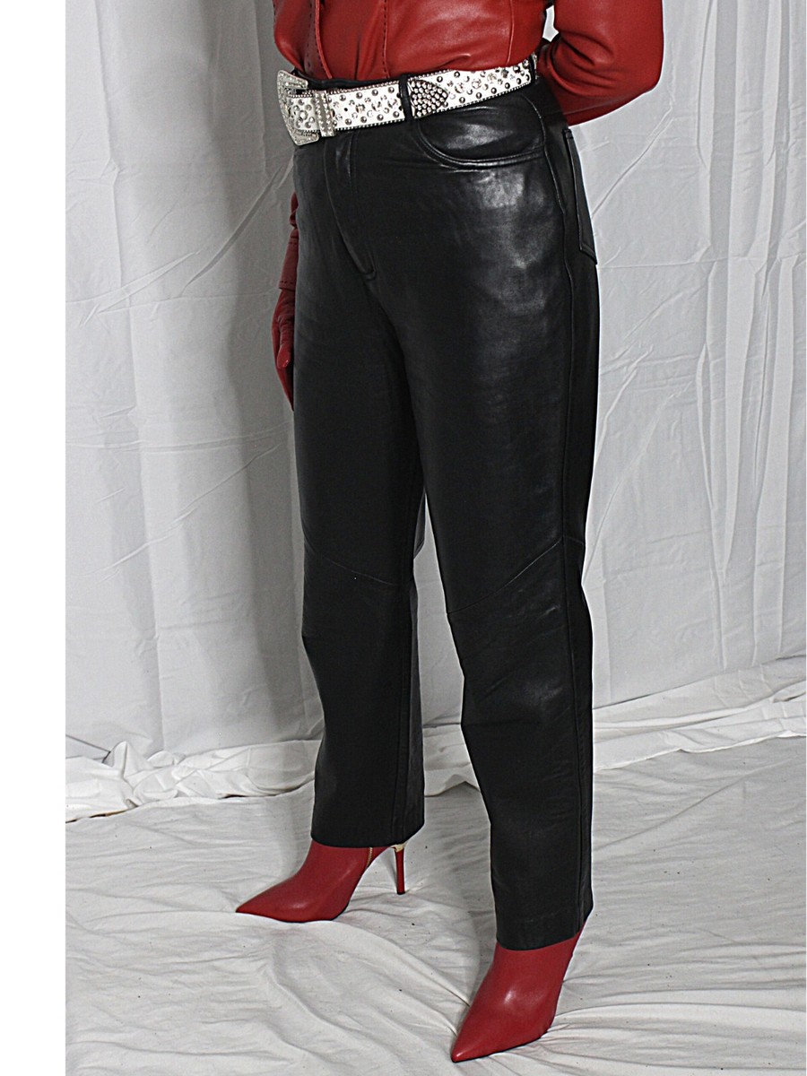 パンツ 1990s pig leather buggy pants vintage Vintage 1990s Pig Leather Buggy Pants Black Size 82 104cm