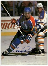 Craig Simpson Autographed 8x11 Full Size Magazine Photo Edmonton Oilers