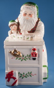 Lenox Santa's Work Bench Cookie Jar in Box eBay