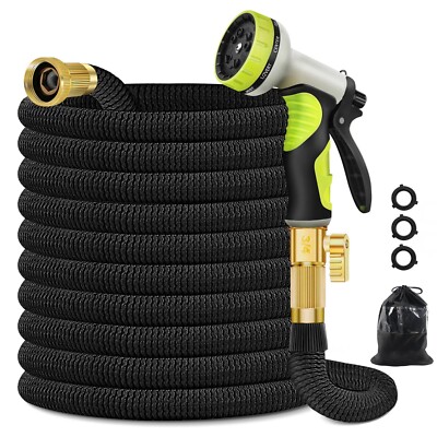 Expandable Garden Hose With Spay Head Car Wash Tool 25ft 50ft