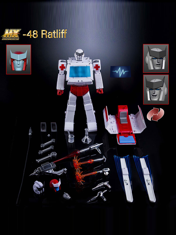Ready! New X-Transbots MX-48 Ratliff Ratchet Transforms Action