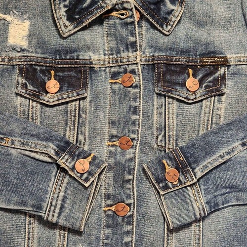 NEU Evy's Tree ""The Julia"" Distressed & Rüschen Denimjacke Damen extra klein - Bild 7 von 11