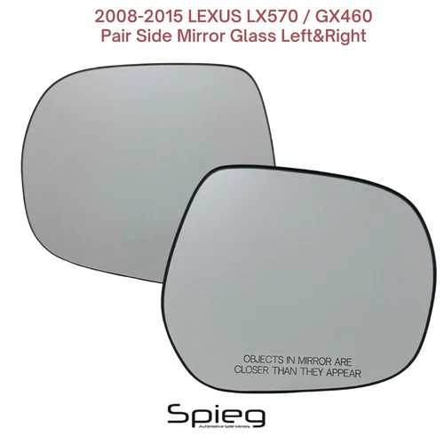 PAIR Side Heated Mirror Glass for 2008-2015 LEXUS LX570 / GX460 Left & Right