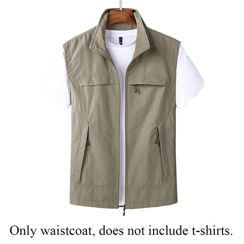 Ärmellose Weste Für Herren Lässige Sportjacke Mit Reißverschluss Schnell C8 - Bild 9 von 18