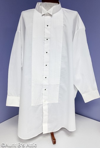 Camisa Esmoquin Para Hombre Ropa Formal Estilos Surtidos Blanca Plisada Tallas Grandes 3X-6X - Imagen 15 de 19