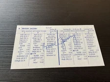 STRAT-O-MATIC Signed 1986 Cleveland Brook Jacoby