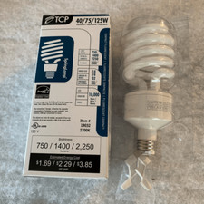 TCP Spring Lamp 10032 40/75/125W Compact Fluorescent Lightbulb New 